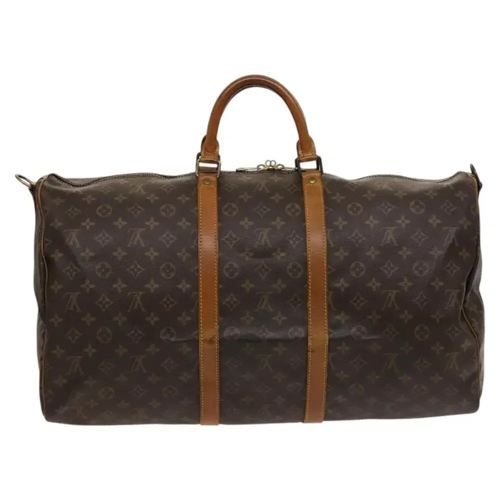LOUIS VUITTON Monogram Keepall Bandouliere 55 Boston Bag M41414